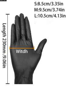 6/10/20/50/100pcs Pink & Black Nitrile Disposable Gloves, Latex-Free Rubber Gloves Suitable For Kitchen, Tattoo, Hair Dying, Pet Care, Salon, Cleaning Supplies, DIY Tools - Multicolor - View 2