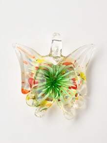 1/6 piezas Decoración aleatoria multicolor de cerámica esmaltada pintada a mano con margaritas y mariposas, adecuada para manualidades de joyería, colgantes, collares, aretes, llaveros, cadenas de teléfono, regalo para familia, parejas y amigos