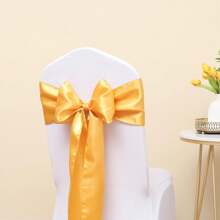20pcs Satin Chair Sash Bows, 7" X 108", Universal Chair Covers Suitable For Weddings, Engagements, Parties, Banquets, Birthdays, Baby Showers, Christmas, Thanksgiving, Graduations And Other Celebrations. Ideal For Wedding Receptions, Banquets, Parties, Birthday Celebrations, Baby Showers, Graduation Ceremonies, Event Decorations