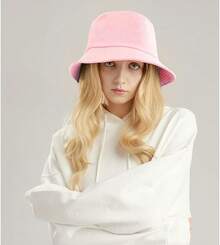 Unisex Reversible Bucket Hat For Beach And Fishing - Pink - View 2