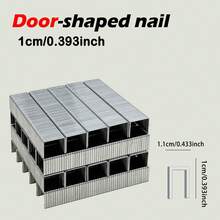 重型订书钉 8/10/12 毫米（0.31/0.39/0.47 英寸）- 1000 件/3000 件高品质 - 适用于重型订书机、木工、家具、DIY 项目 - 銀色 - 查看 10