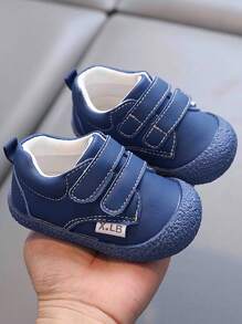 Neue süße Mode Leder wasserdichte weiche Sohle rutschfeste Baby Sport Lässig Schuhe für Frühling/Herbst, geeignet für 6 Monate - 3 Jahre Mädchen Innen- und Außenbekleidung, Klettverschluss Design bequeme Wanderschuhe