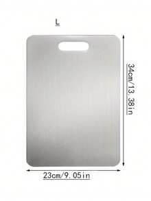 1 cái Thớt thép không gỉ, Thớt nhà bếp, Thớt kim loại có thể rửa bằng máy rửa chén, Dùng để chế biến thịt, trái cây và rau củ, Ngày của Mẹ, Ngày lễ tình nhân - Bạc - Xem 18