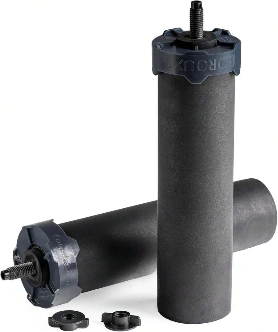 Foundation. Black Replacement Water Filter - Replacement For Berkey BB9-2 And Gravity-Fed Water Filter Systems