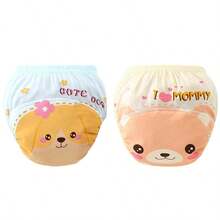 4pcs Baby/Toddler Reusable Potty Training Pants, Absorbent Underwear, Cloth Diapers, Suitable For Boys And Girls, Kids Training Pants, Potty Training Seat, Children's Underwear Gift - Multicolor - View 76