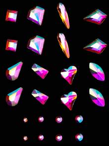 Juego de 12 rejillas con diamantes de cristal 3D brillantes de colores mixtos para decoración de uñas, accesorios de joyería de moda para decoración de uñas, accesorios de decoración para diseño de uñas de fiesta y baile