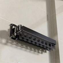 1 件不锈钢折叠衣架 - 抛光表面，壁挂式隐藏式设计，适合阳台和室内使用