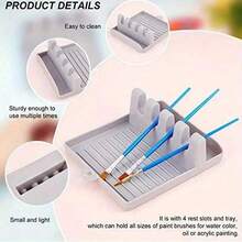 1pc Paint Brush Holder With 4 Slots, DIY Art Brush Organizer, Watercolor Palette, Watercolor Acrylic Oil Painting Brush Stand, Painting Brush Rack For School Supplies