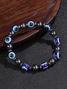 Evil Eye Beaded Bracelet For Protection – Hematite Absorb Negative Energy Spiritual Jewelry For Women Men, Luck & Evil Energy, Courage, Grounding - Multicolor - View 8