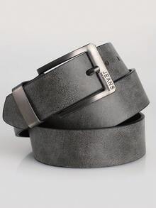 1 件男士针扣腰带，压花纹理时尚男士腰带，男女复古休闲街头个性腰带，适合搭配牛仔裤，是一份很棒的礼物 - 棕色 - 查看 3