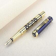 Luxury Color Metal Fountain Pen Creative Natural Oil Painting Series 0.5MM NIb F Size Writing Pen Back To School