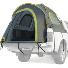 JOYTUTUS Pickup Truck Tent 2.0, Waterproof PU2000mm Double Layer For 2 Person, Portable Truck Bed Tent With Rainfly, 5.5'-5.8' Camping Preferred - Green - 灰綠色 - 查看 3