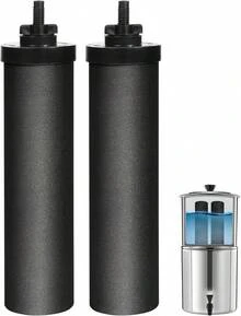 NSF/ANSI 42&372 Certified Black Filters, Replacement For Berkey BB9-2 Purification Elements Filters, Compatible With Berkey Gravity Filter System, Travel, Large, Royal, Crown Series, 2 Pack