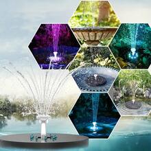 Solar Water Fountain Bird Bath For Outside - 3.5W With LED Colorful Lights, 3000mAh Battery, Multiple Nozzles - Universal For Outdoor Bird Baths, Gardens, Ponds, Fish Tanks, Aquariums & Pools - S-A4 - 查看 7