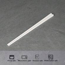 Ceramic Chopsticks Set Of 5, Porcelain Chinese Chopsticks Easy To Clean, 9.6-Inch (White)