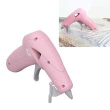 Pistola de pegamento caliente inalámbrica portátil, recargable por USB Pistola de pegamento eléctrica antiquemaduras con 30 barras de pegamento para reparaciones en el hogar, la escuela y la oficina - Tecnología a prueba de fugas, de 1 a 2 minutos para calentarse - Rosa - Ver 4