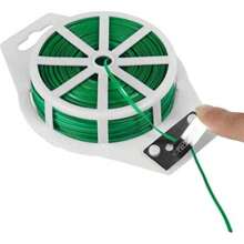 50 mètres de lien de torsion de jardin, 164 pi de liens de torsion pour plantes avec distributeur et coupeur, pour le jardinage, les tomates, les vignes, les arbustes et les fleurs, idéal pour l'organisation, les projets d'artisanat DIY (fil de jardin, 50M)