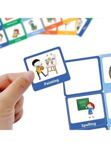 60 piezas Tarjetas de programación visual, Tarjetas de símbolos de tareas de rutina diaria, Adecuado para pared de niños, aula, escuela en casa, planificador semanal, Incluye iconos de actividad de hora de acostarse de día y noche, Tarjetas de vocabulario para niños pequeños, Para programar y mantener el orden, Mejorar el sentido del tiempo de los niños, Materiales de aprendizaje para autismo, Herramienta TDAH - Albaricoque - Ver 7