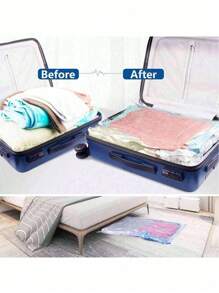 10 Stück klare Vakuum-Kompressions-Aufbewahrungsbeutel - Vakuum-Kleidungs-Reise-Aufbewahrungsbeutel, leichte Reise-Staubschutzbeutel, Kleiderschrank-Aufbewahrungsbeutel, Gepäck-Aufbewahrungsbeutel. Hochwertige Vakuum-Aufbewahrungsbeutel mit Pumpe für Reiseutensilien, Kleidung, Bettwäsche, Decken. Tragbare Vakuum-Kompressionsbeutel, ohne Strom erforderlich. Wohndekoration, Schlafzimmerdekoration