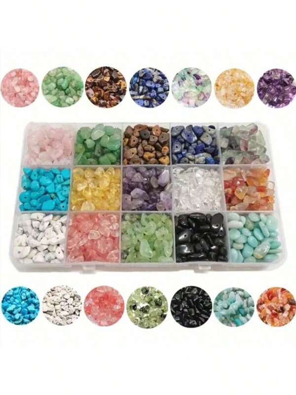 450pcs 15 Colors Asymmetrical Shaped Beads Jewelry Components For DIY Handmade Jewelry And Bracelets