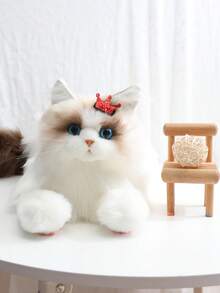 5 件装猫狗造型红色发夹，可爱适合日常佩戴和拍照，不夹头发 - 紅色 - 查看 7