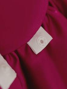 优雅缎面蝴蝶结后背花童礼服，适合生日派对、学校舞会等场合，不含头饰 - 玫紅色 - 查看 11