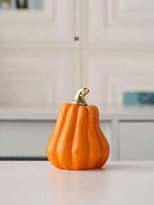 1个陶瓷南瓜造型摆件，简约现代工艺，适用于桌面、办公室、家居装饰 - 橘色 - 查看 6