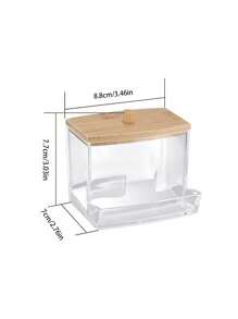3pcs Vanity Makeup Storage Organizer, Q-Tip Holder Bathroom Container, Round Pad/Floss Dispenser, For Sorting And Storing