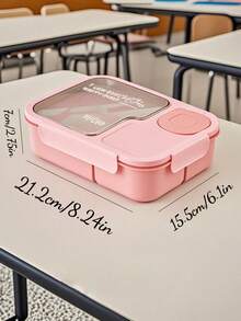 Caja de almuerzo de plástico rectangular personalizada y personalizada, caja bento portátil a prueba de fugas, almacenamiento para el regreso a la escuela, preservación de frutas, contenedor multifuncional y duradero - Multicolor - Ver 11