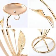 5 pièces Centres de table dorés Décorations 31,5 pouces de haut Vases à fleurs en métal Élégant Présentoir pour arrangement bougie pour mariages, anniversaires, événements de fête et décoration de la maison