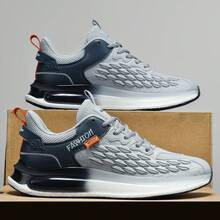 男士2025夏季新款鱼鳞纹网面TPU运动鞋透气秋季休闲跑步鞋