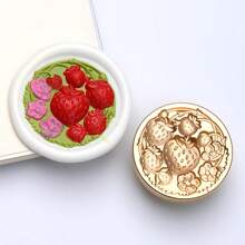 1 Pc, Cluster Flower Plant Series Sealing Wax Stamp Head, Suitable For Cards/Envelopes/Wedding Invitations/Gift Packaging/Suitable For Handmade DIY Production And Gift Sealing, School Supplies, Back To School