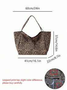 Bolso grande de leopardo de moda, bolso pequeño con estampado de leopardo amarillo, bolso de hombro de gran capacidad, diseño de leopardo de moda, monedero, neceser, estuche para guardar brochas de maquillaje, estuche portátil para guardar esmaltes de uñas, bolso ideal para ir al trabajo, bolso de estudiante, gran capacidad, portátil, adecuado para estudiantes universitarias, oficinistas, adecuado para el trabajo, regreso a clases, escuela secundaria, preparatoria, universidad y vacaciones.