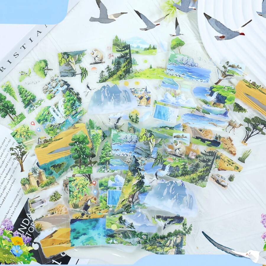 AI Dynamic 3D Stereoscopic Postcard Set World-Famous Landmarks ...