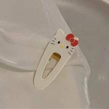 Sanrio 2pcs Cute Cartoon Sanrio Kitty Cat & ABC Resin Anti-Slip Strong Clips, Sweet Korean Style Girl, Big Size Hair Clips, Ideal For Girlfriend, Birthday, Christmas Gifts, Daily Essential