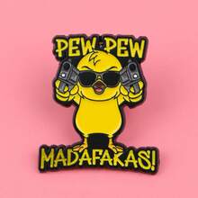 1pc Duck Brooch, Enamel Lapel Pin - Cute Badge For Backpacks And Clothing Backpack For School Office Accessories Shirts Jacket Jewelry Christmas Halloween Autumn-Winter Accessories,Suitable For Teens, Youth,Men,Casual, Outdoor, Athletic, Vacation, Graduation Gifts, Birthday, Daily Wear Clothes Pin Funny Teacher Gifts - Black - View 3