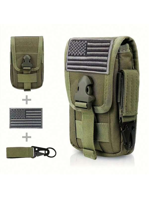 1pc Mobile Phone Holster Bag Smartphone Bag Attachment Gadget Bag Belt Belt Bag For With Armored Case, Tactical Phone Holster Bag Smartphone Bag Phone Case Gadget Bag Accessory Belt Holder Waist Bag, Men's Multifunctional Phone Bag Large Capacity Mobile Phone Waist Bag Nylon Waterproof Clip-On Gun Bag Bag