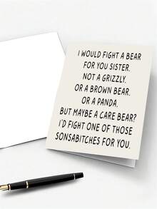 1 Set Meaningful Birthday Greeting Card, Funny Sister Birthday Card For Bestie, Best Gift For Friend, Birthday Card, Small Business Supplies, Thank You Card, Birthday Gift, Unusual Items, Gift Card, Christmas Gift, School Supplies,Back To School - Sisters - View 7
