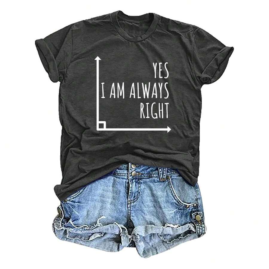 Pi Day Shirt Women Math Teacher Shirts: 3.14 Happy Pi Day Graphic T-Shirt Teacher Gifts Come To Math Side Casual TopsWomen's T-Shirt With Fun Graphics - 黑色 - 查看 1