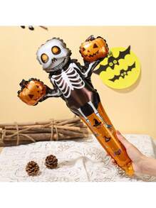 16 pièces de ballons en feuille d'aluminium aléatoires en forme d'araignée, de citrouille, de crâne, de fantôme, de chat pour la décoration d'Halloween, le Jour des Morts, un anniversaire, les ornements de maison hantée