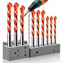 10pcs Ultimate Heavy Duty Drill Bit Set - Hard Alloy Tip 6/8/10/12mm Suitable For Hard Metals, Steel, Ceramic Tiles, Concrete, Glass, Bricks, And Wood