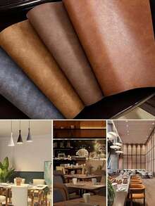 1set/4set Double-Sided Leather Coasters, Waterproof Oil-Proof Placemat, Heat-Resistant, Creative Table Decoration Pad - Multicolor - View 13