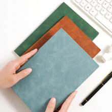 1 pieza Cuaderno de piel personalizado A5, libreta de negocios minimalista, libro de notas con cubierta suave y delicada para oficina, reuniones y notas, útiles escolares, vuelta al cole