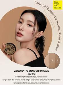 K-Beauty Matte Powder Contour Palette,With 1 Brush Giveaway, Light, Smooth, Velety Texture ,With Mirror, Slimming Facial Nose, Natural Gradation, Bronzer Contour Palette, K-Beauty - #1.5 Neutral Color - 查看 4