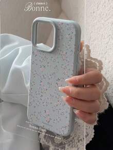 Pink Blue Flower Korean Chic Mini Floral Pattern Fashion Phone Case Compatible With Apple 16 Pro Max / 13 / 15 Pro / 14 / 12 / 11 Full Coverage Waterproof Shockproof Anti-Fall Scratch Resistant Spring Gift - Blue - View 5