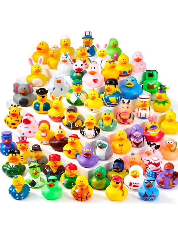 Rubber Duck, Random Assortment, Mini Rubber Duck ForBabyBath, Summer Pool Games, Birthday Gifts, Party Favors.