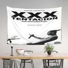 Xxx Tentacion Anime Wall Tapestry For Bedroom, Space Wall Tapestry For Men, Cool Black Aesthetic, Hippie Room Decor Wall Hanging Art For Girl Boys Party 40x60 In - 黑色 - 查看 4