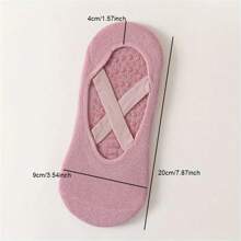 1/5 Pairs Women Anti-Slip Yoga Socks, With Double Stripes Non-Slip Grip, Suitable For Workout, Ballet, Sports