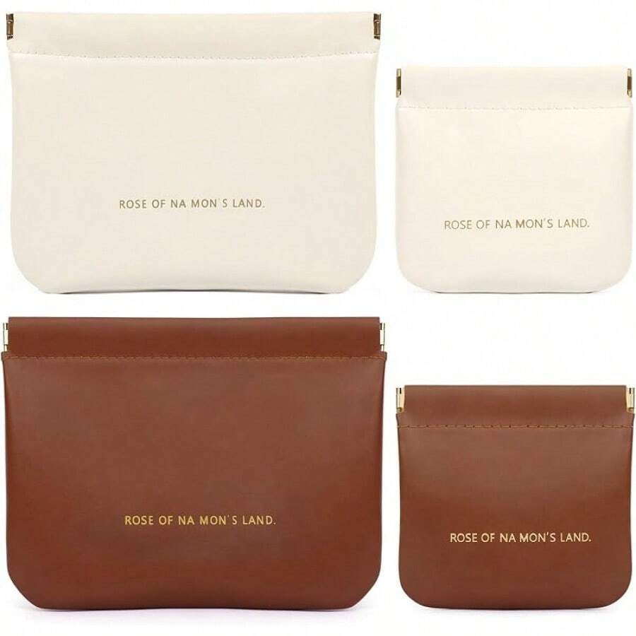 Makeup Bags - Brown and White - View 1