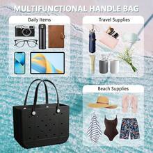 Extra Large Rubber Tote Bag For Women And Men Waterproof Lightweight Travel  Beach Bag For Boat And Pool - 黑色 - 查看 5